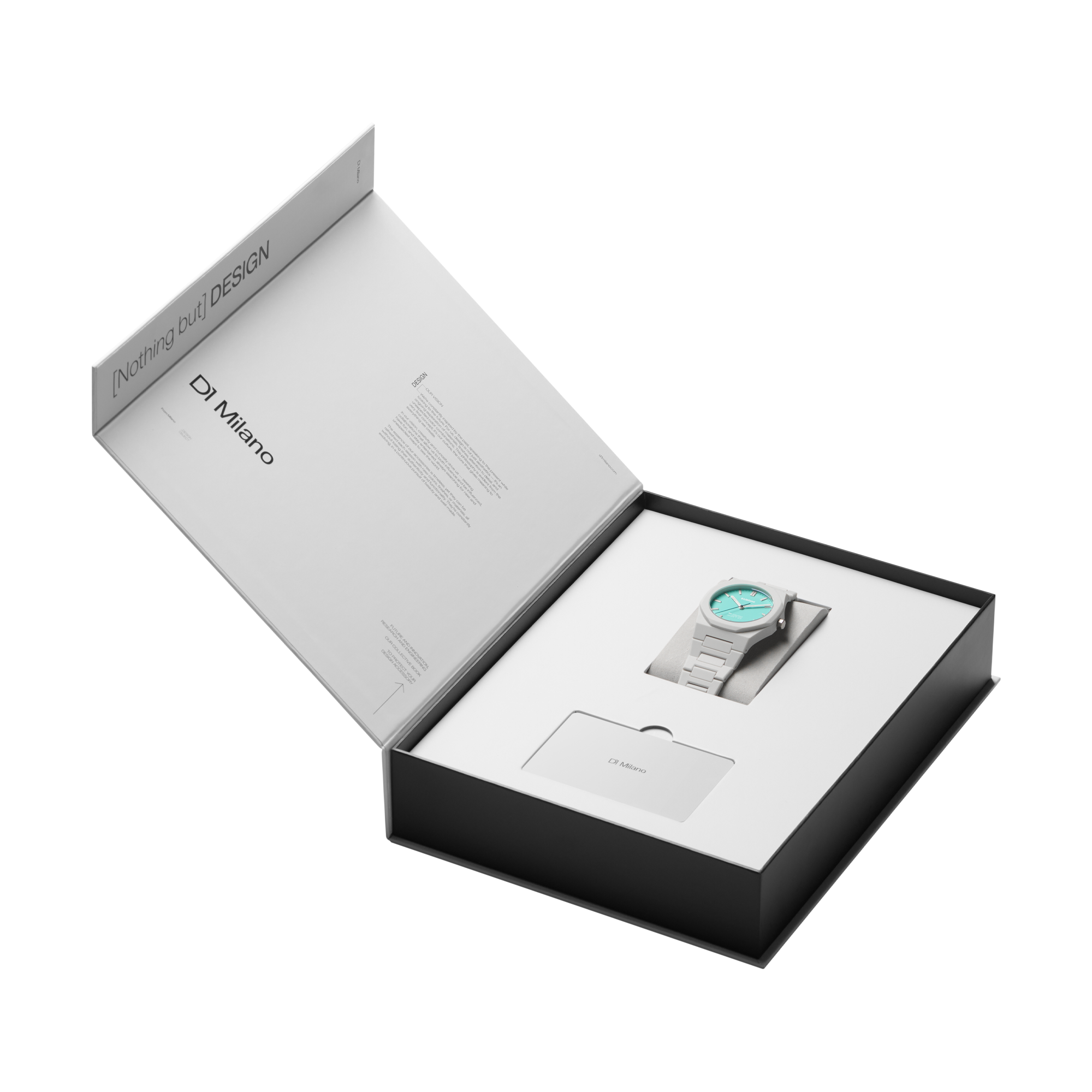 ساعة دي وان ميلانو الرجالية بحركة كوارتز ومينا تيفاني مطفي ML-0415