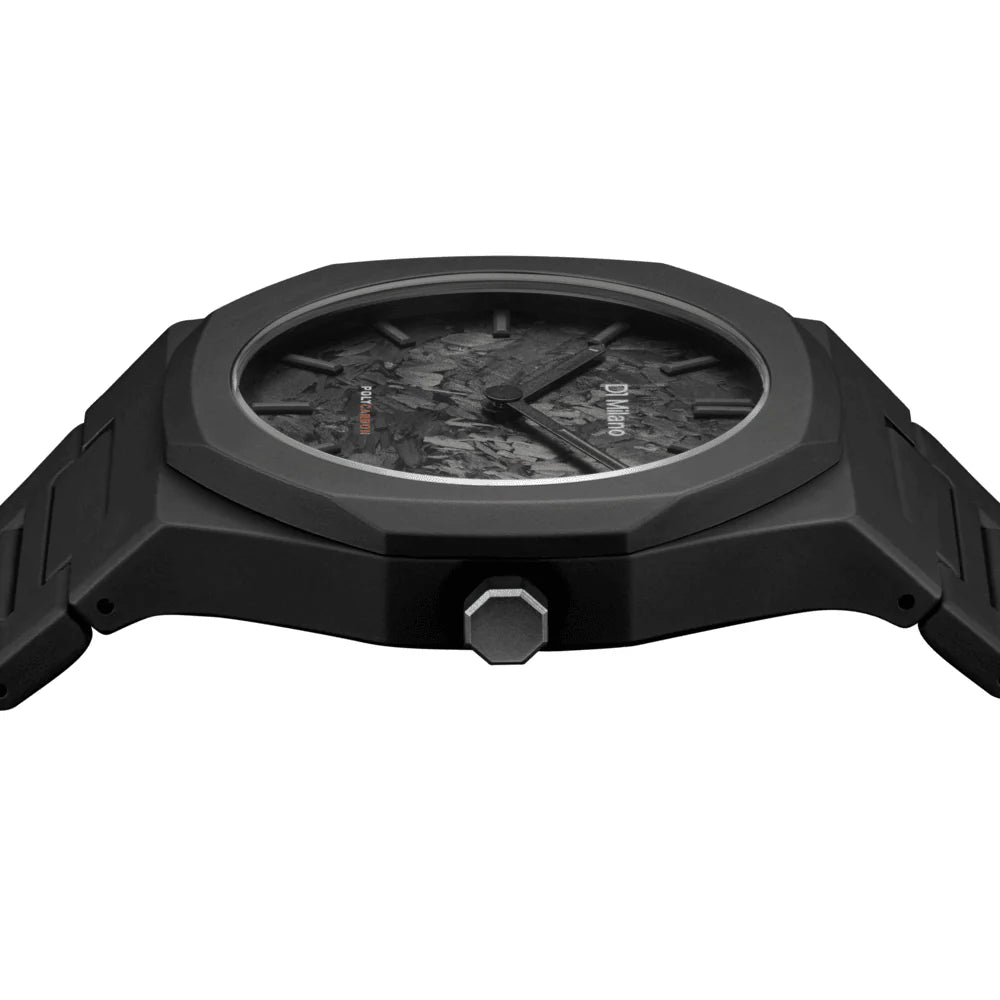 D1 Milano Men's Polycarbonate Watch with Quartz Movement and Black Dial - ML-0391