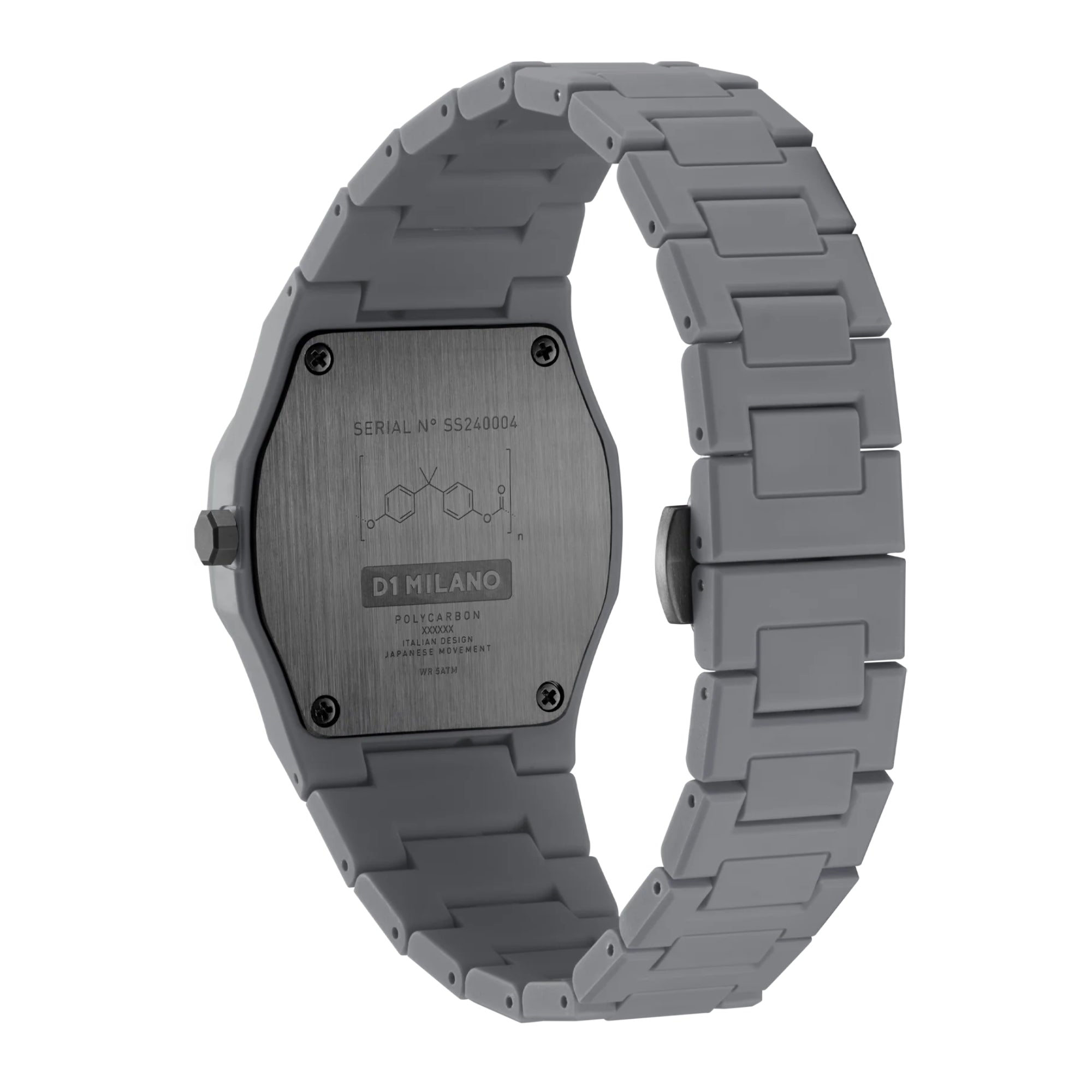 D1 Milano watch for men and women, quartz movement, gray dial - ML-0336