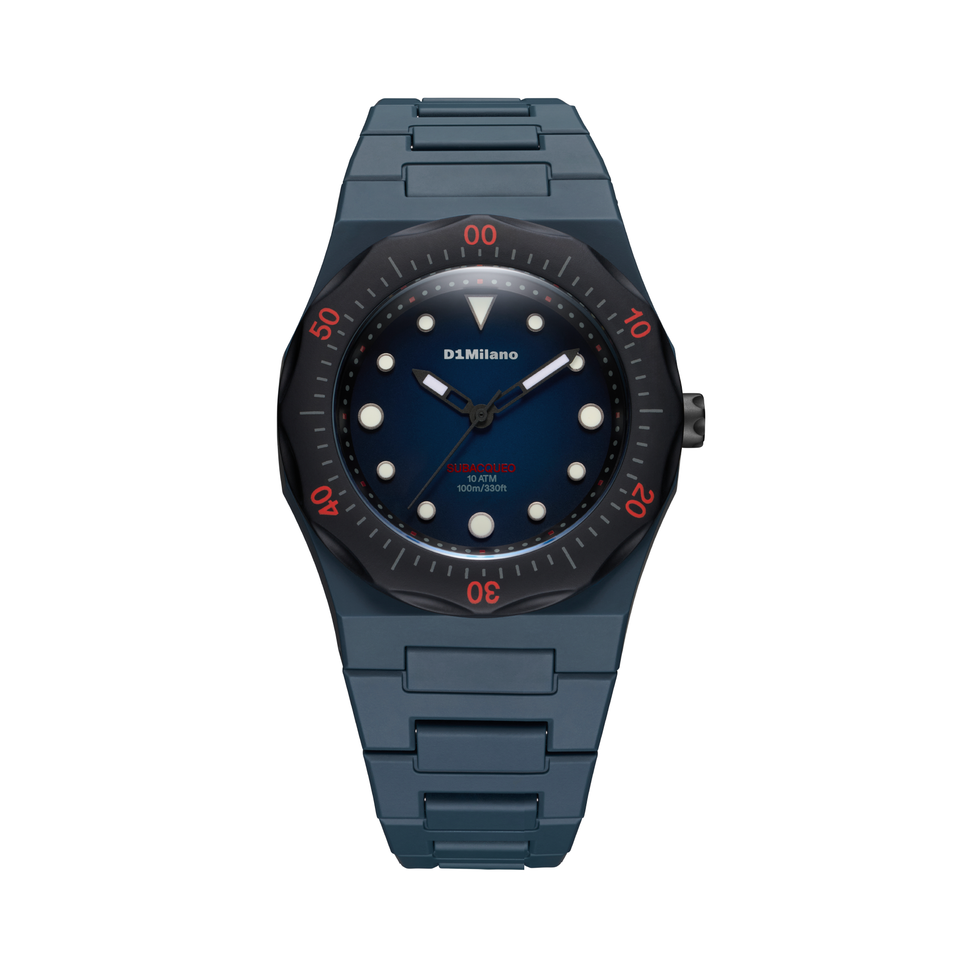 ساعة دي وان ميلانو الرجالية بحركة كوارتز ومينا أزرق ML-0417