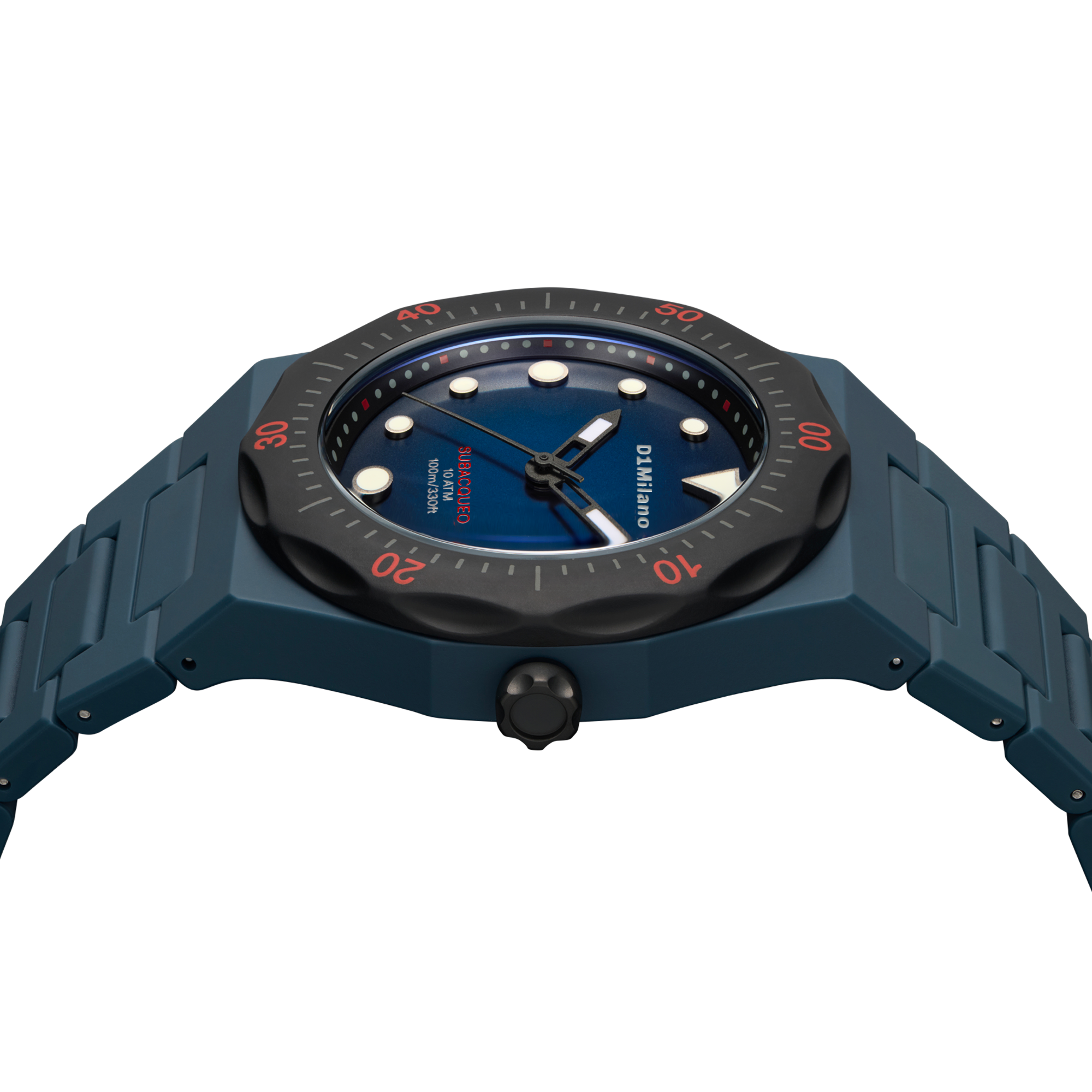 ساعة دي وان ميلانو الرجالية بحركة كوارتز ومينا أزرق ML-0417