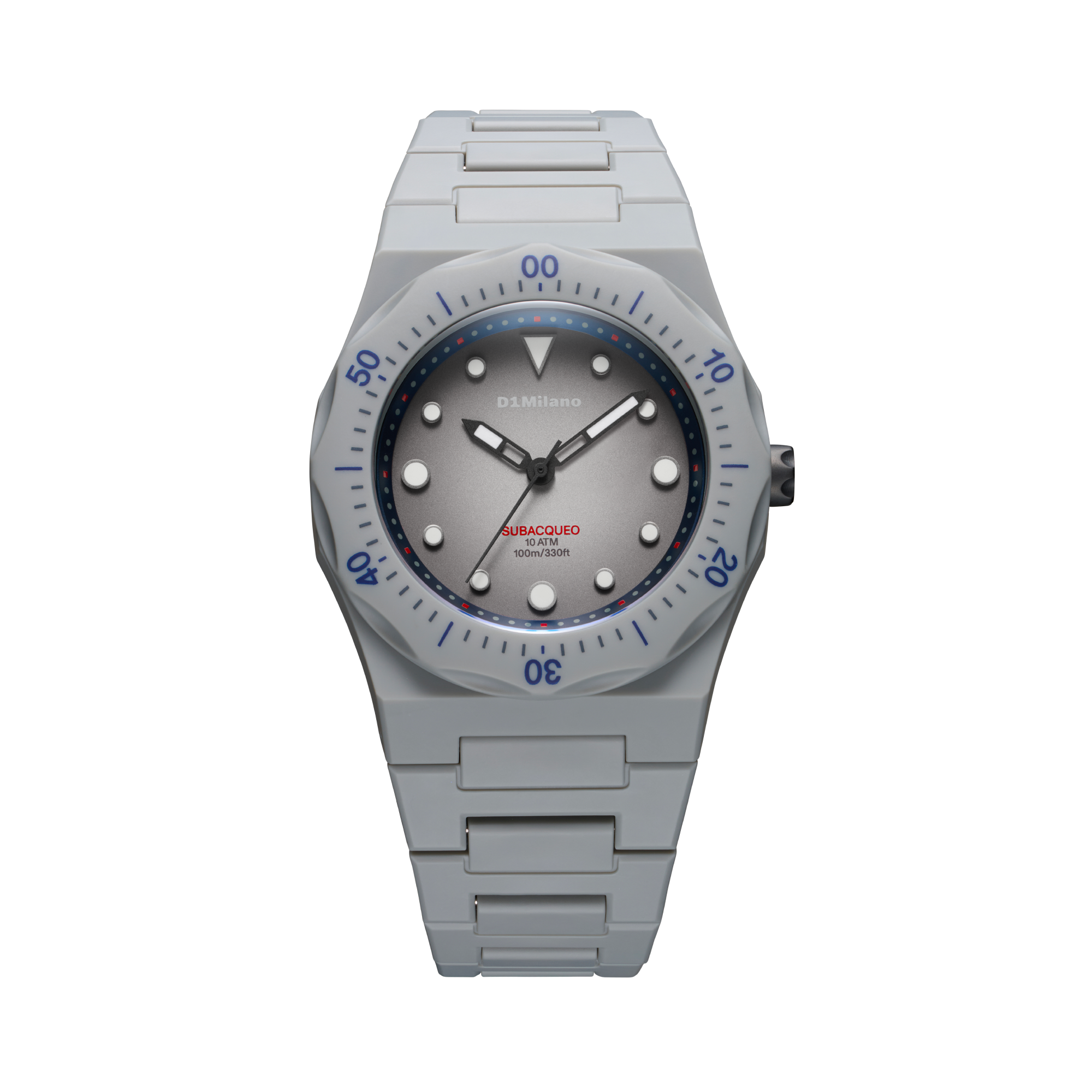 ساعة دي وان ميلانو الرجالية بحركة كوارتز ومينا رمادي ML-0418