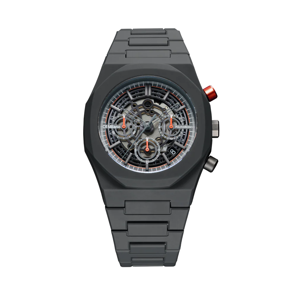 D1 Milano Men's Polychrono Quartz Watch with Dark Grey Dial - ML-0393
