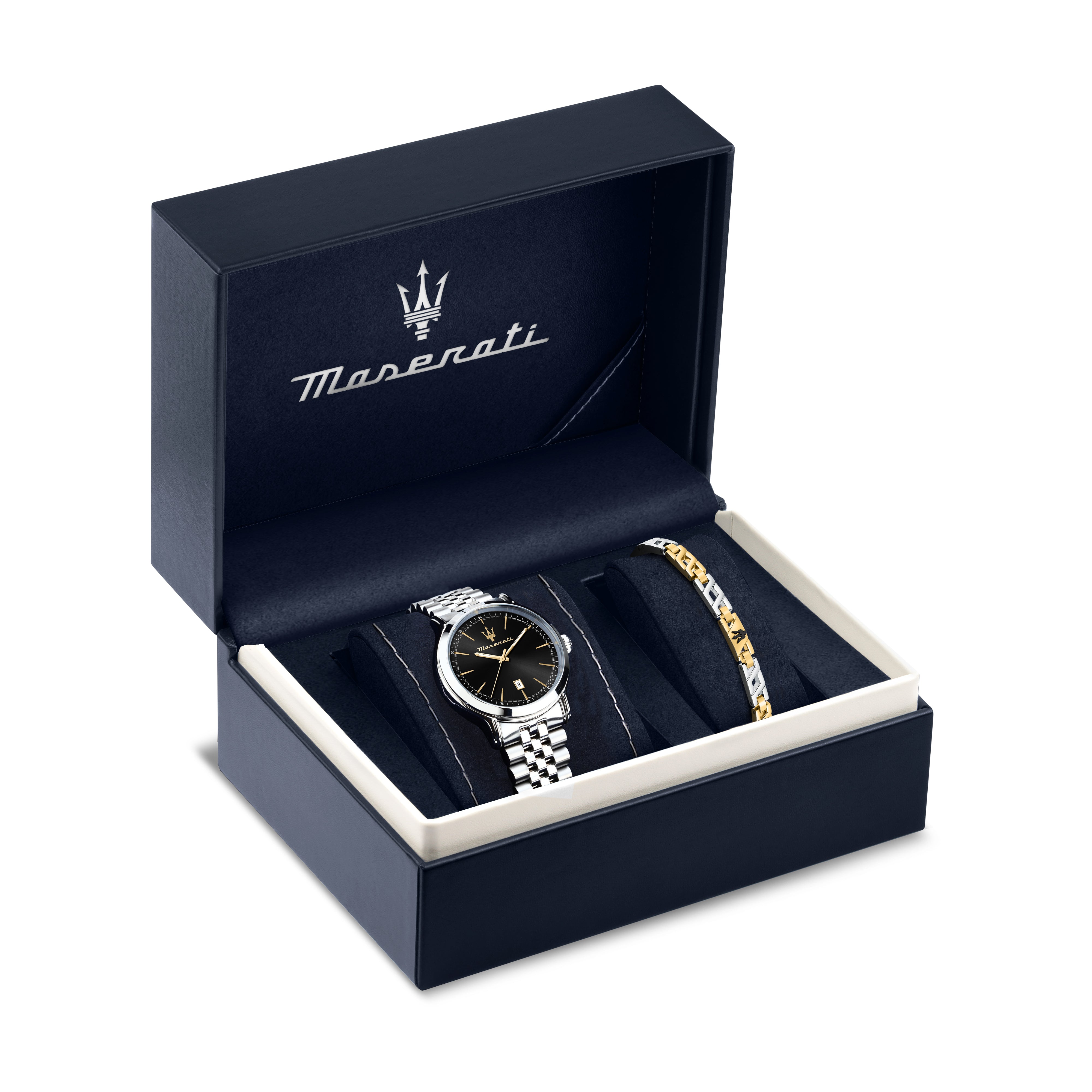 Maserati Men's Quartz Watch with Black Dial - MAS-0023+BR