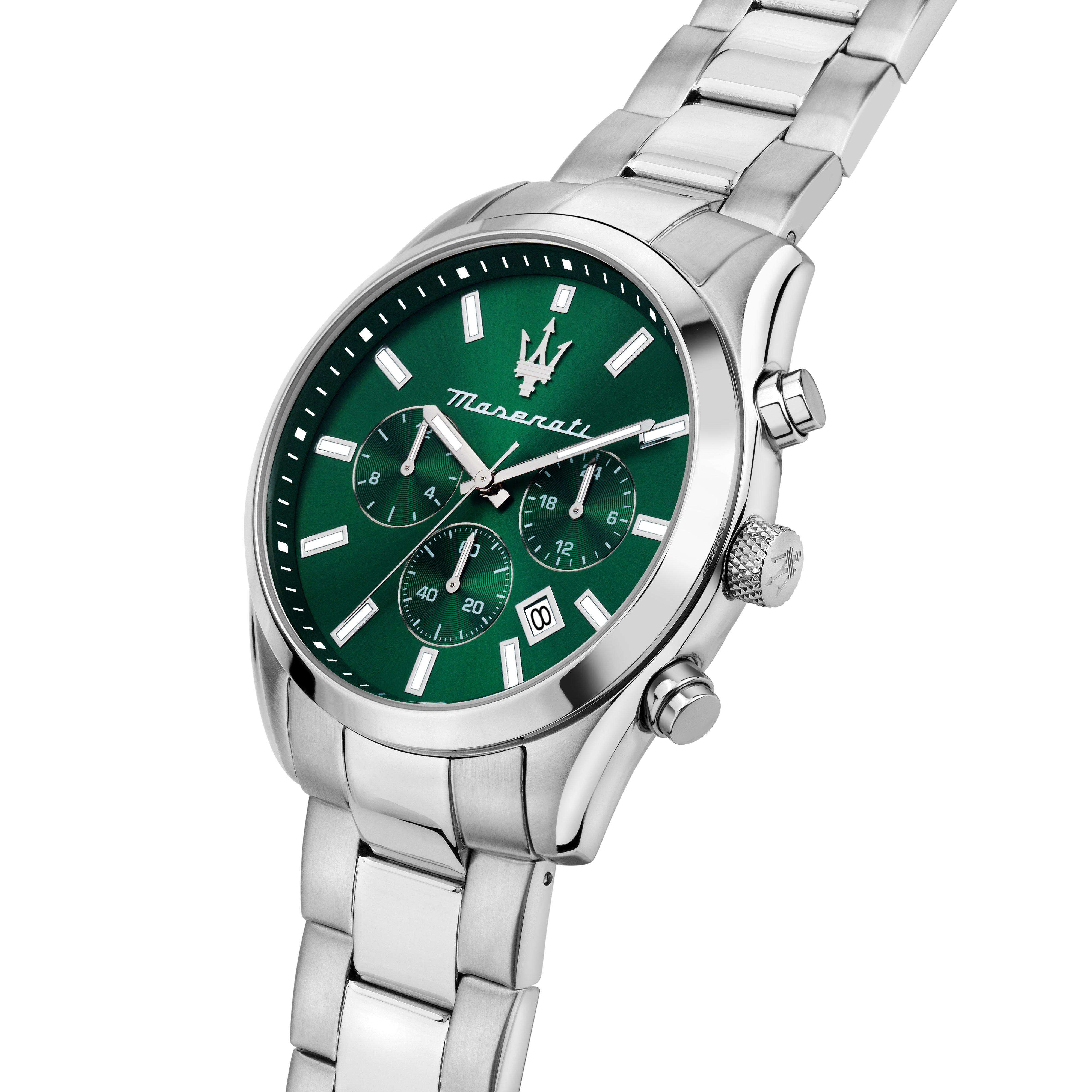 Maserati Men's Quartz Watch with Green Dial - MAS-0031+BR