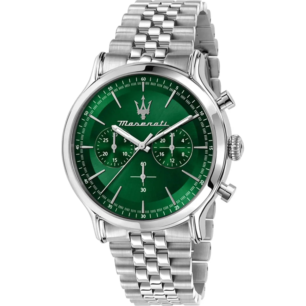 Maserati Men's Epoca Quartz Chronograph Watch with Green Dial MAS-0046