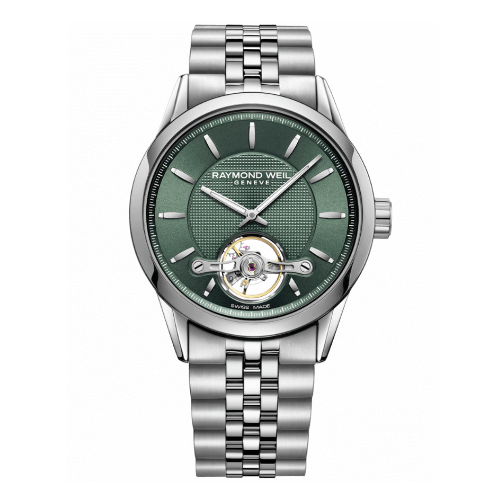 Raymond Weil men's watch with automatic movement and green dial color - RW-0283