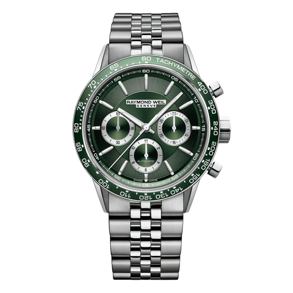 Raymond Weil men's watch, automatic movement, green dial - RW-0326