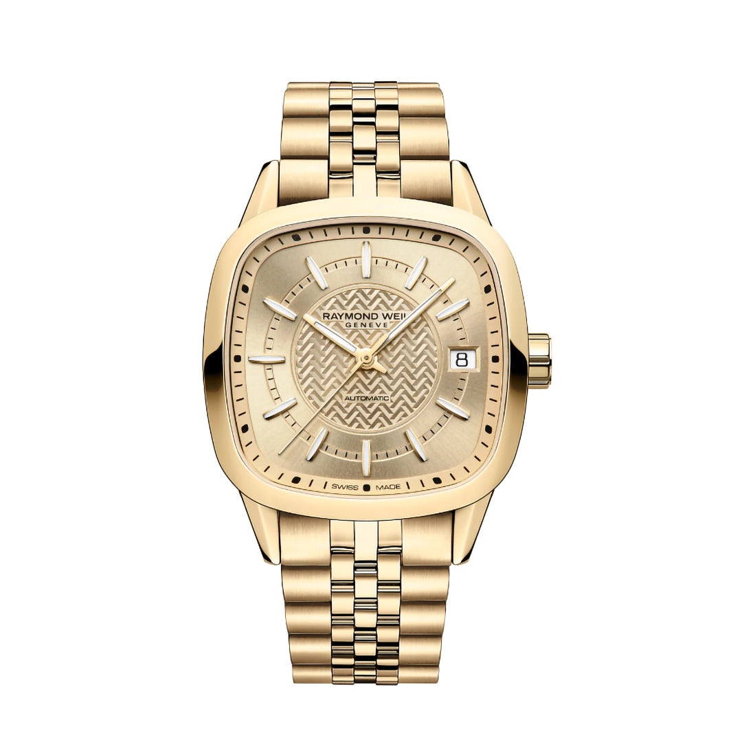 ساعة ريموند ويل فريلانسير كوشن أوتوماتيكية بمينا ذهبي RW-0374