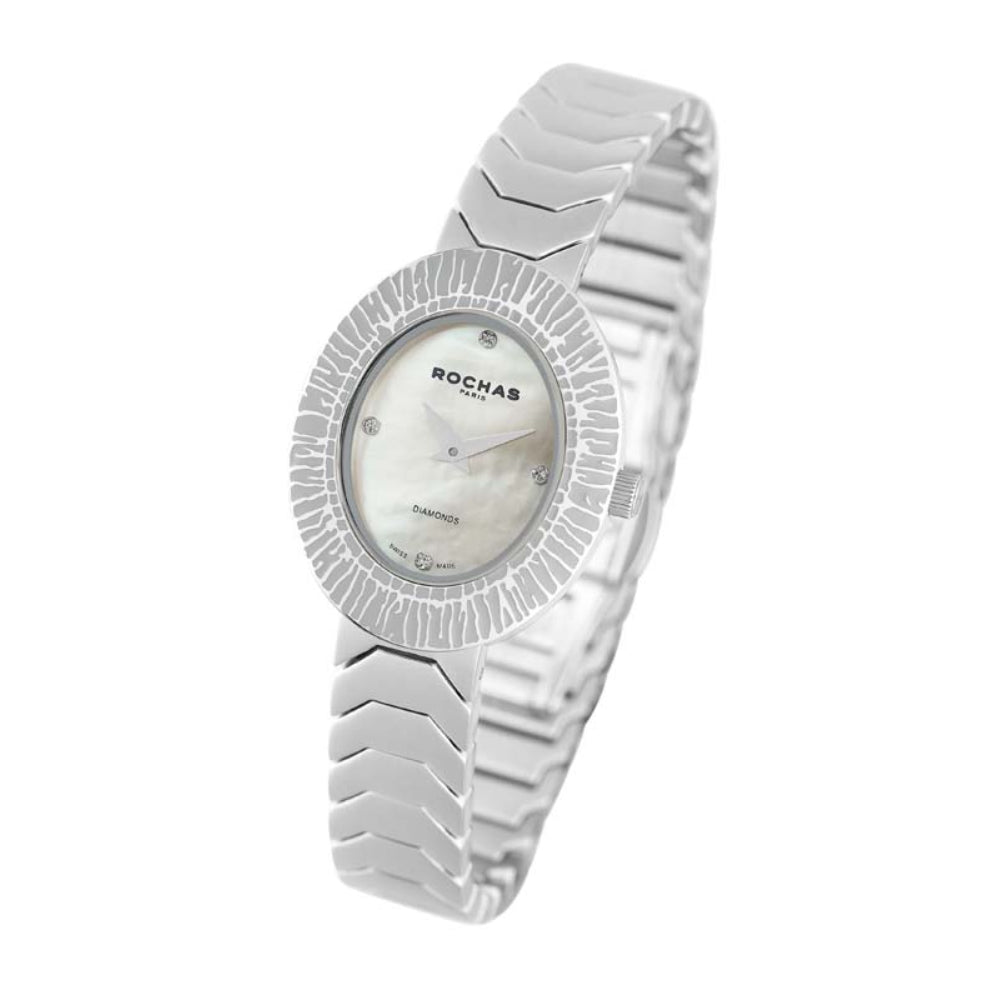Rochas Women's Quartz Watch with Pearly White Dial - RHC-0006(4/DMND)