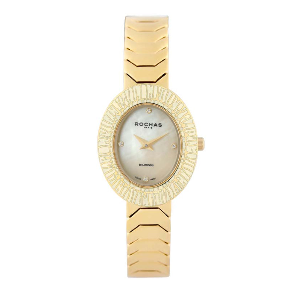 Rochas Women's Quartz Watch with Pearly Yellow Dial - RHC-0007(4/DMND)