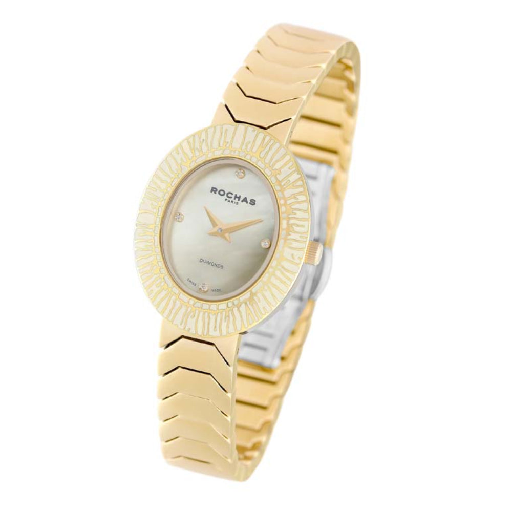 Rochas Women's Quartz Watch with Pearly Yellow Dial - RHC-0007(4/DMND)