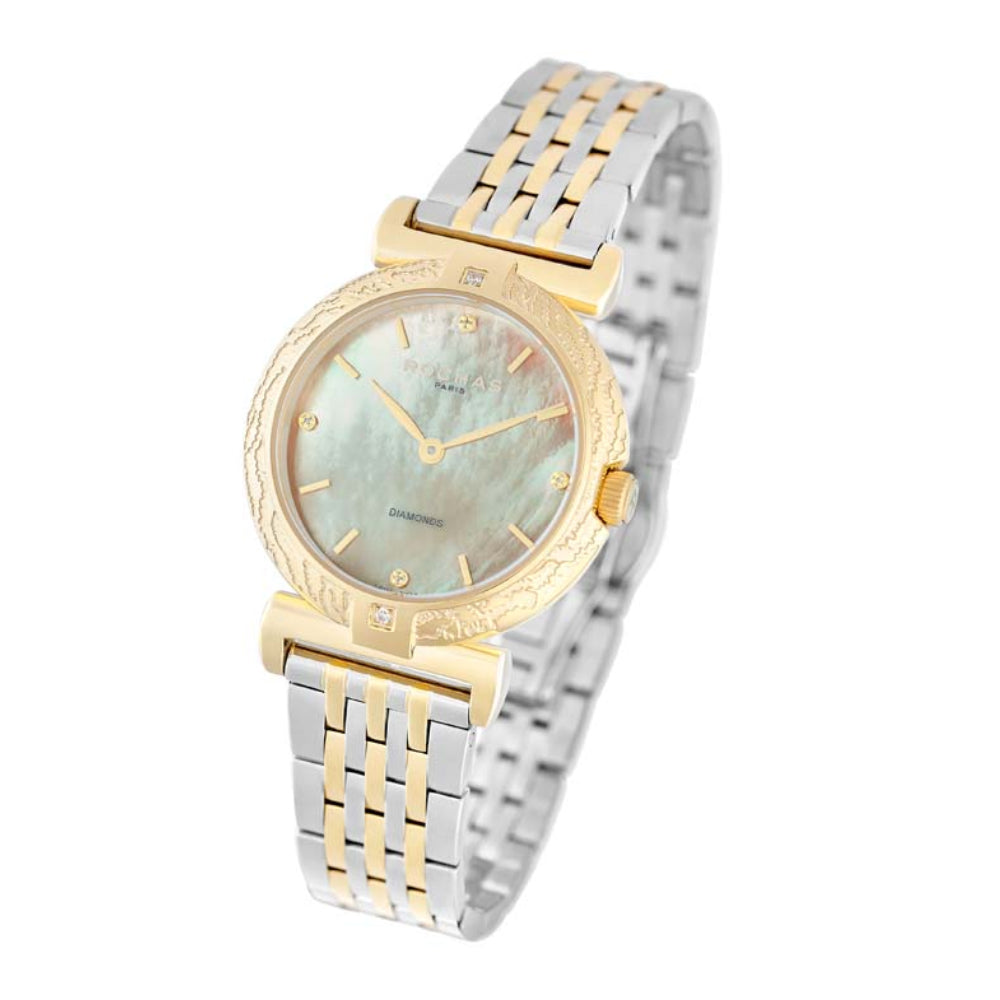 Rochas Women's Quartz Watch with Pearly White Dial - RHC-0018(6/DMND)
