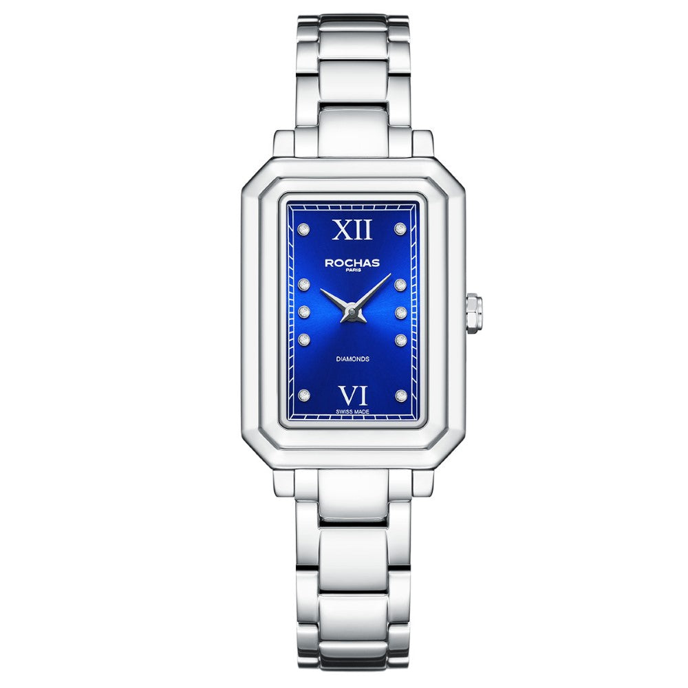 Rochas Women's Quartz Watch, Blue Dial - RHC-0026(8/DMND)