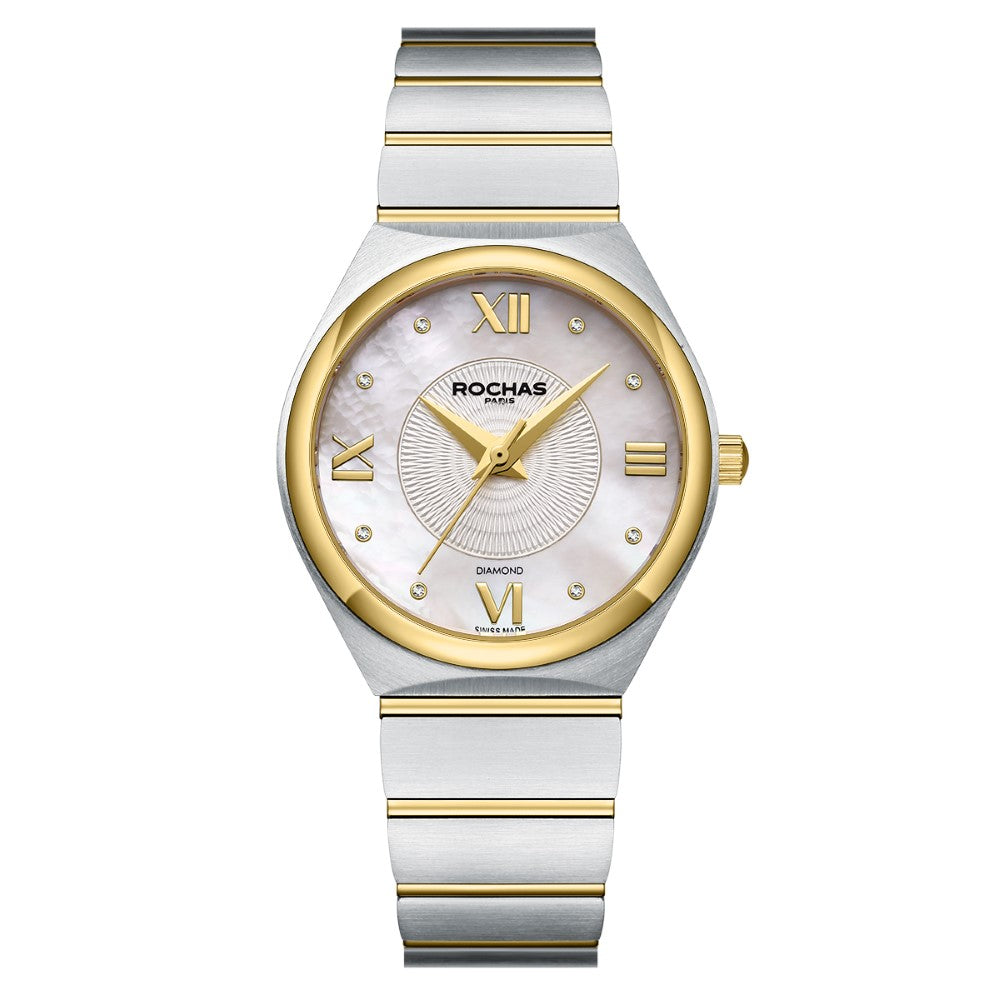 Rochas Women's Quartz Watch with Pearly White Dial - RHC-0037(8/DMND)