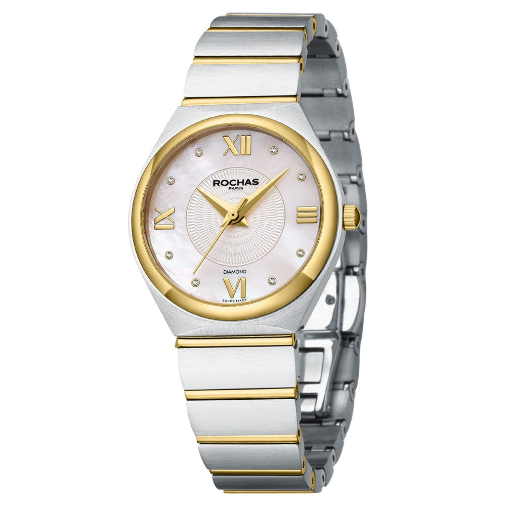 Rochas Women's Quartz Watch with Pearly White Dial - RHC-0037(8/DMND)