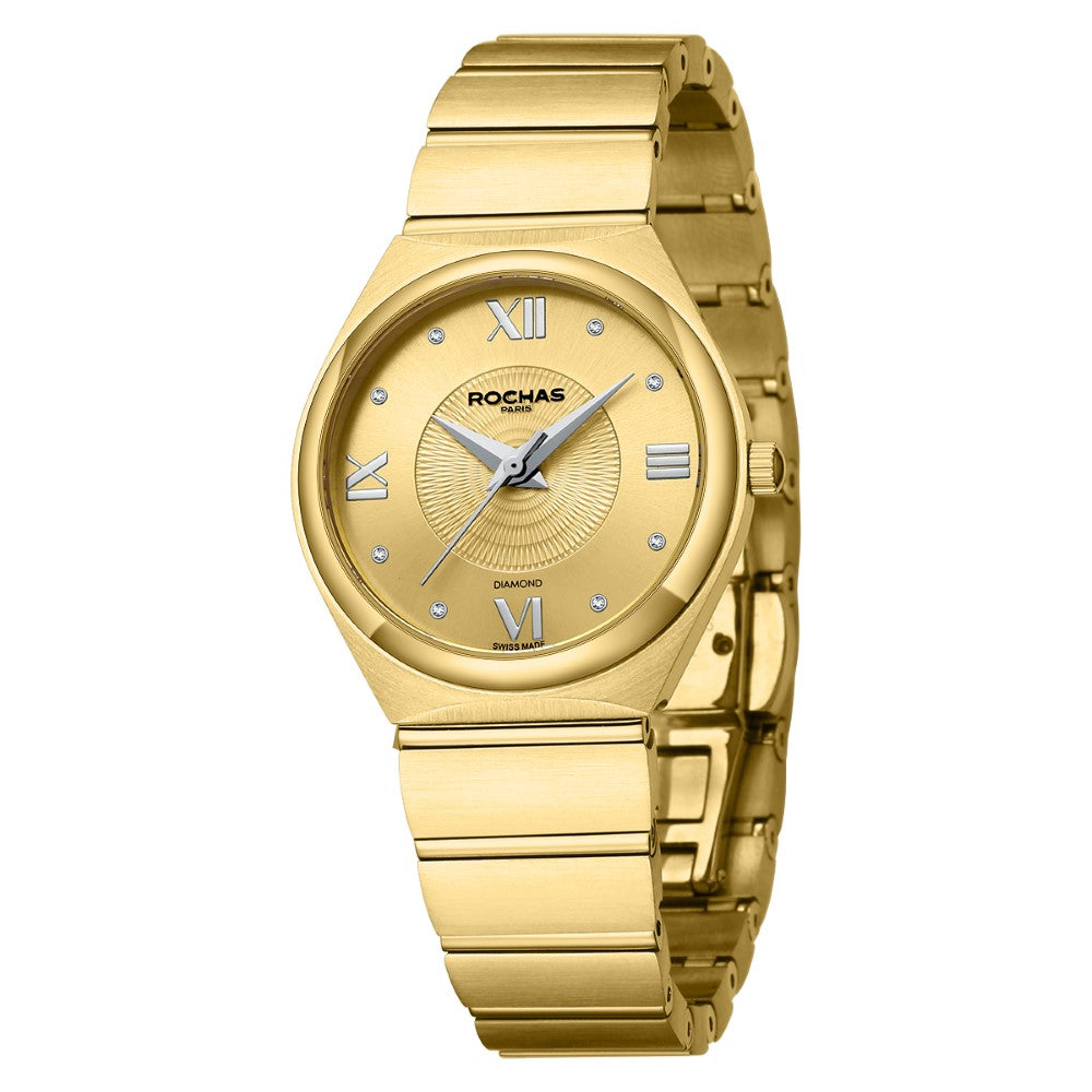 Rochas Women's Quartz Watch with Gold Dial - RHC-0039(8/DMND)