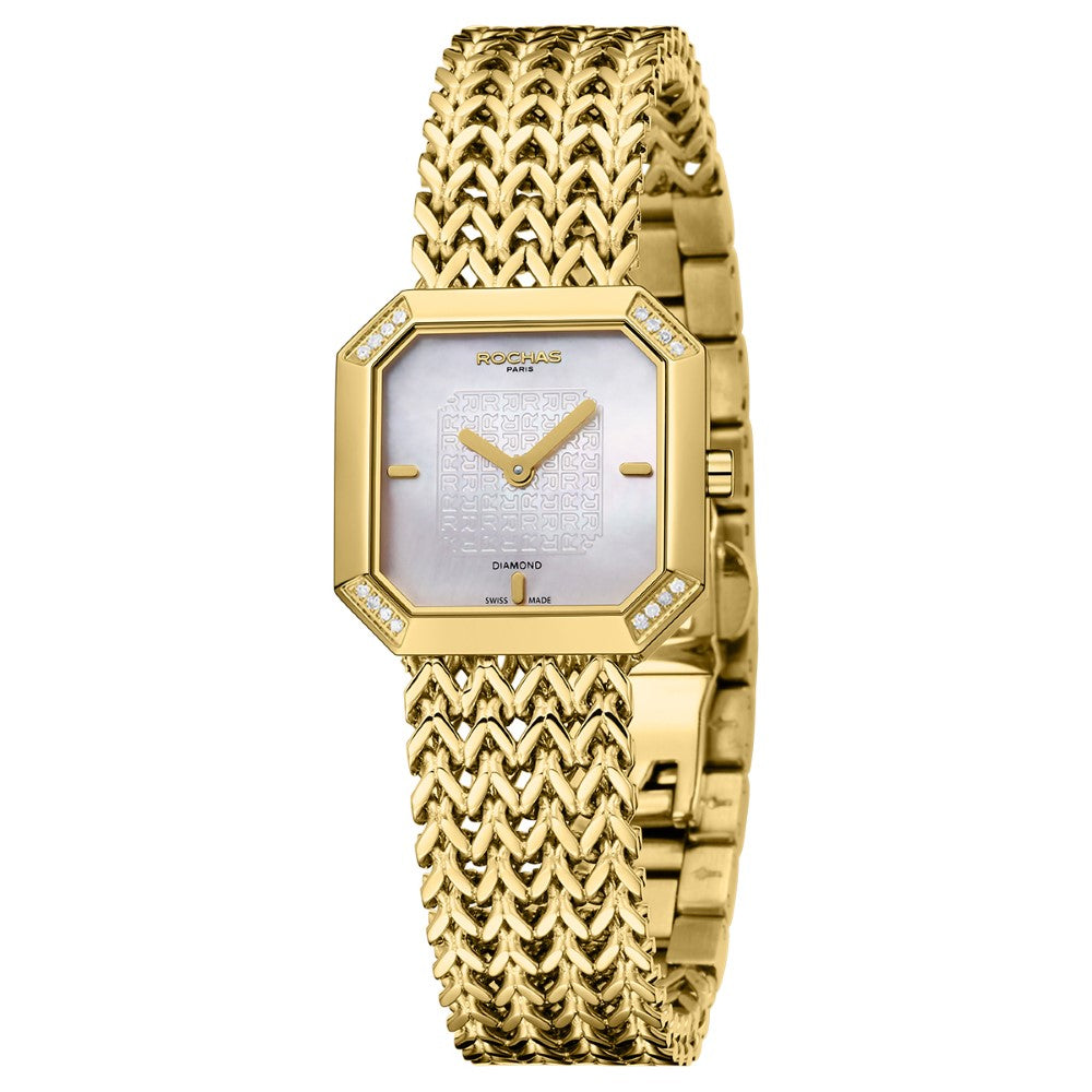 Rochas Women's Quartz Watch with Pearly White Dial - RHC-0047(16/DMND)