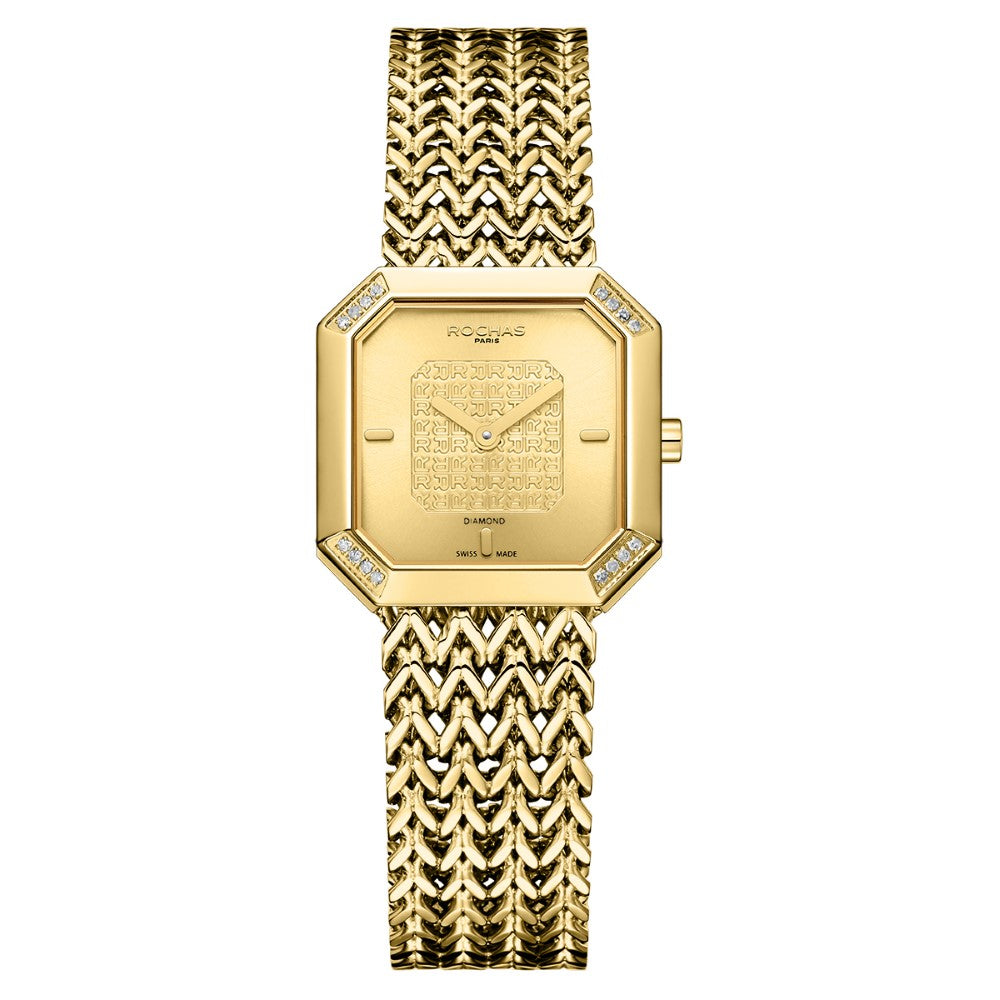 Rochas Women's Quartz Watch with Gold Dial - RHC-0055(16/DMND)