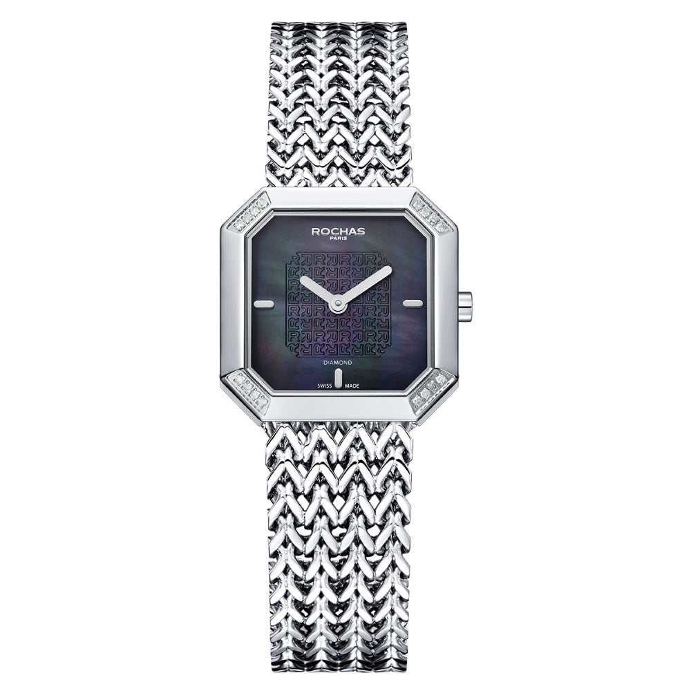 Rochas Women's Quartz Watch with Black Pearl Dial - RHC-0057(16/DMND)