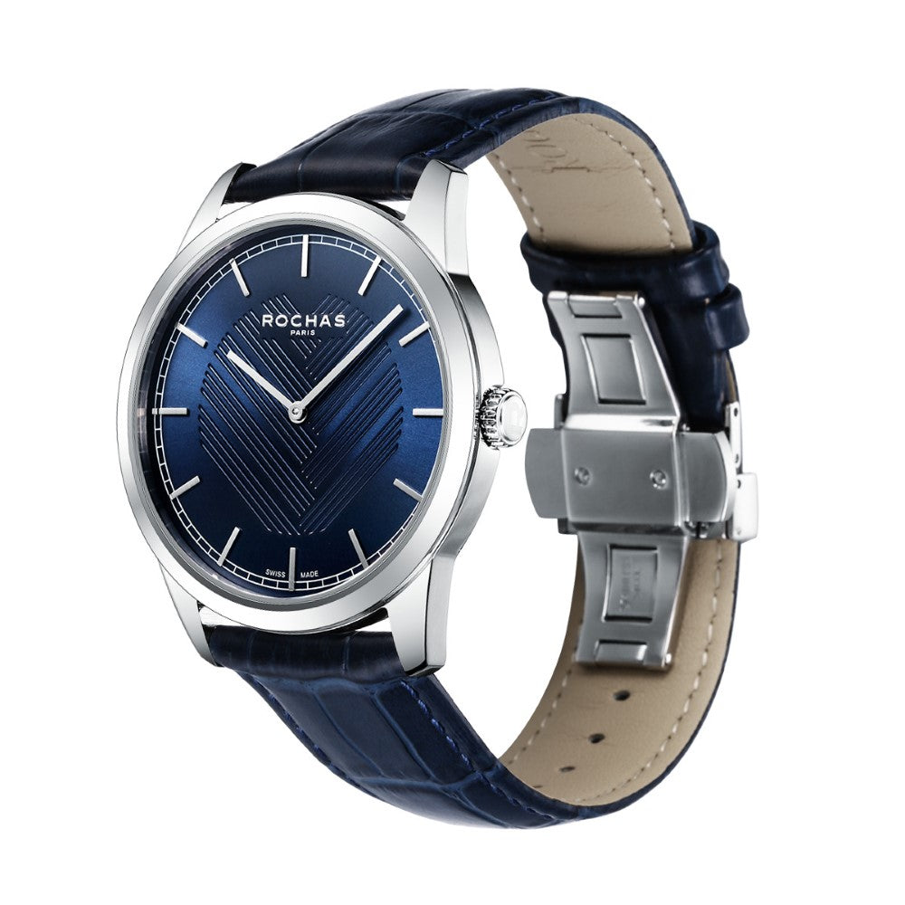 Rochas Men's Quartz Watch with Blue Dial - RHC-0030