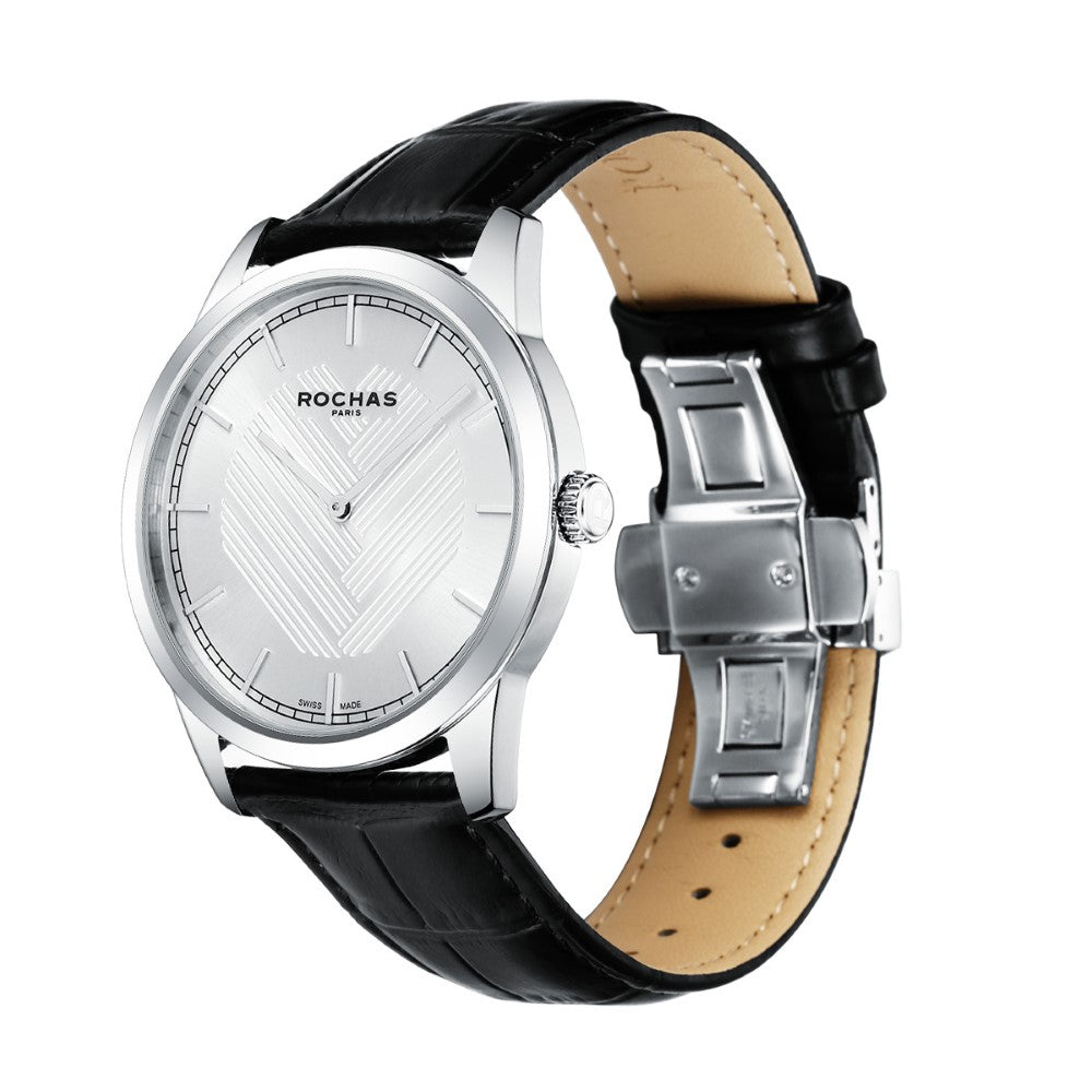 Rochas Men's Quartz Watch with Silver Dial - RHC-0031