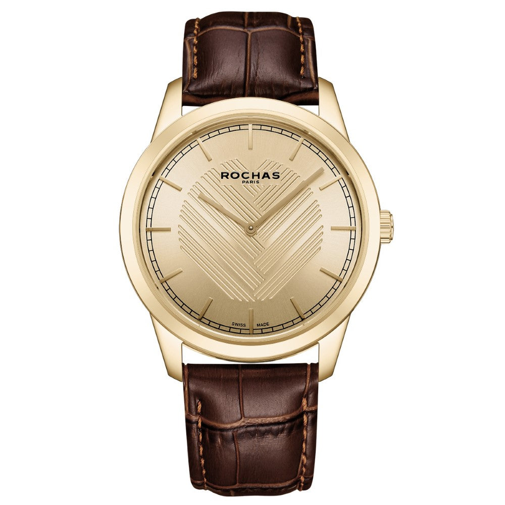 Rochas Men's Quartz Watch with Gold Dial - RHC-0032