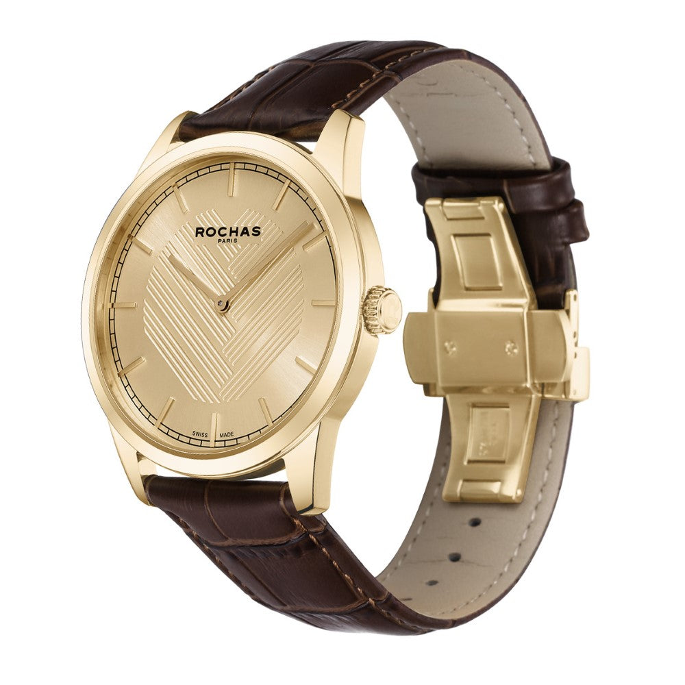 Rochas Men's Quartz Watch with Gold Dial - RHC-0032