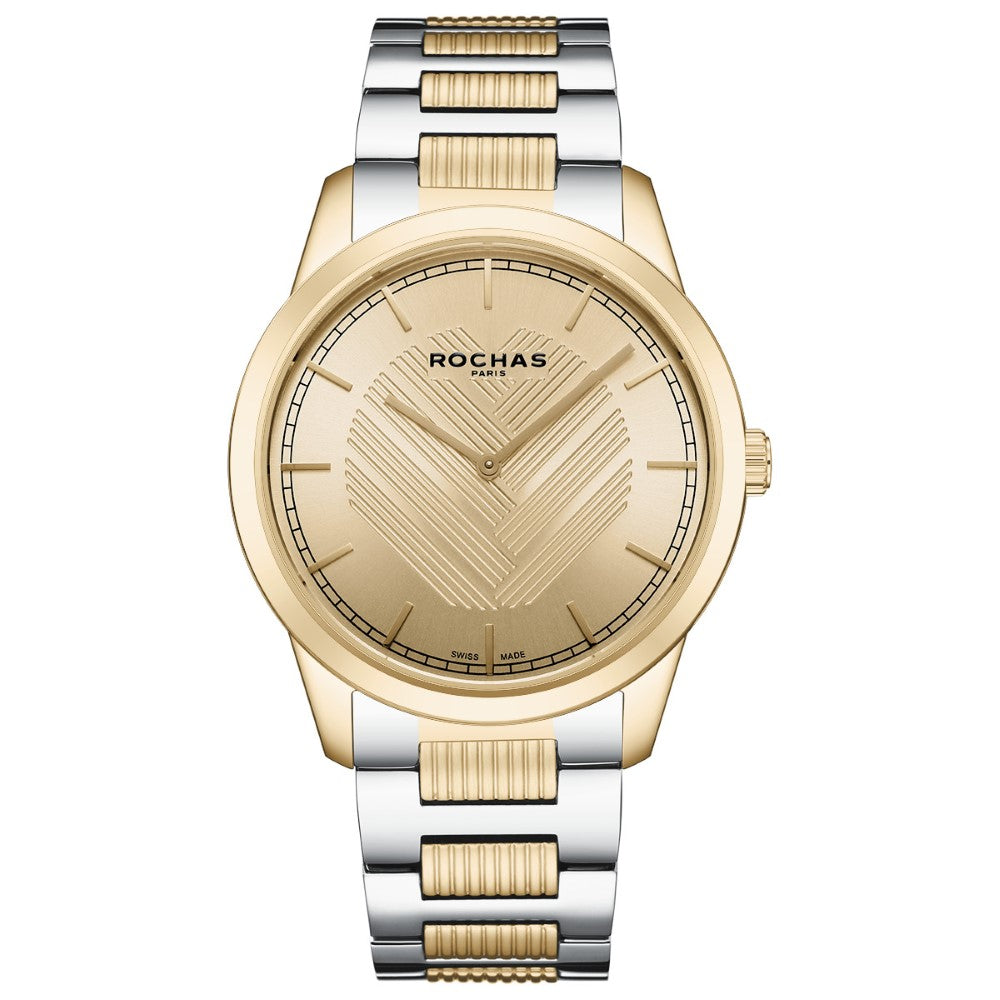 Rochas Men's Quartz Watch with Gold Dial - RHC-0033