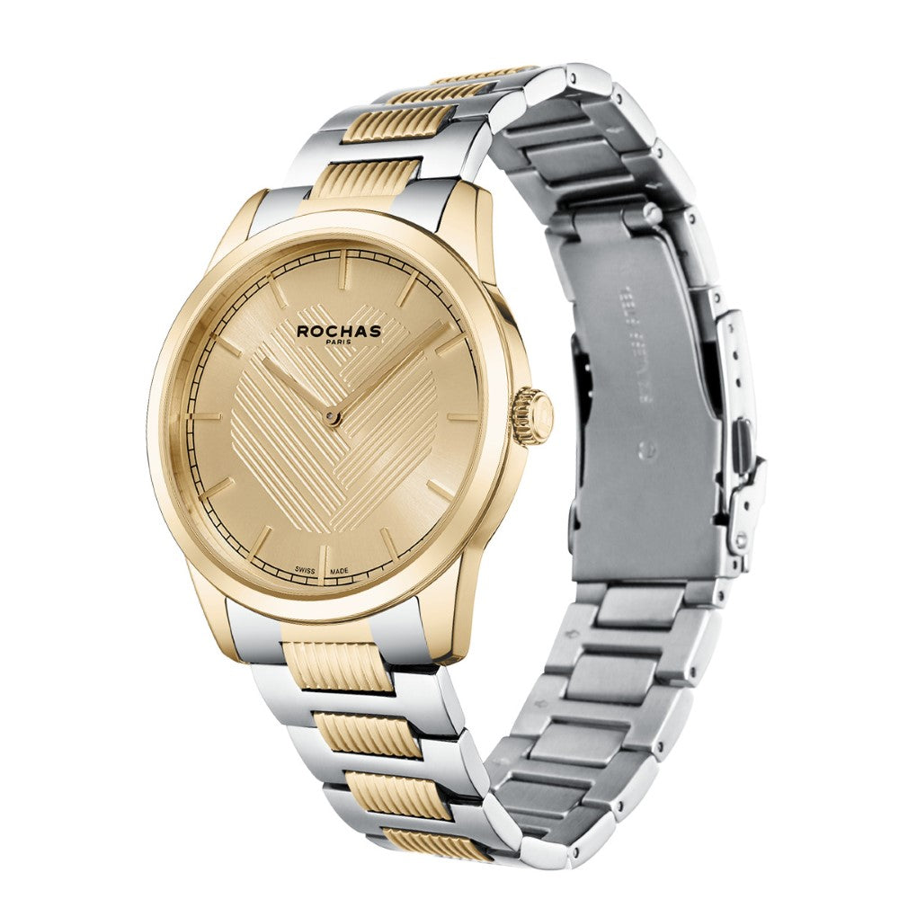 Rochas Men's Quartz Watch with Gold Dial - RHC-0033