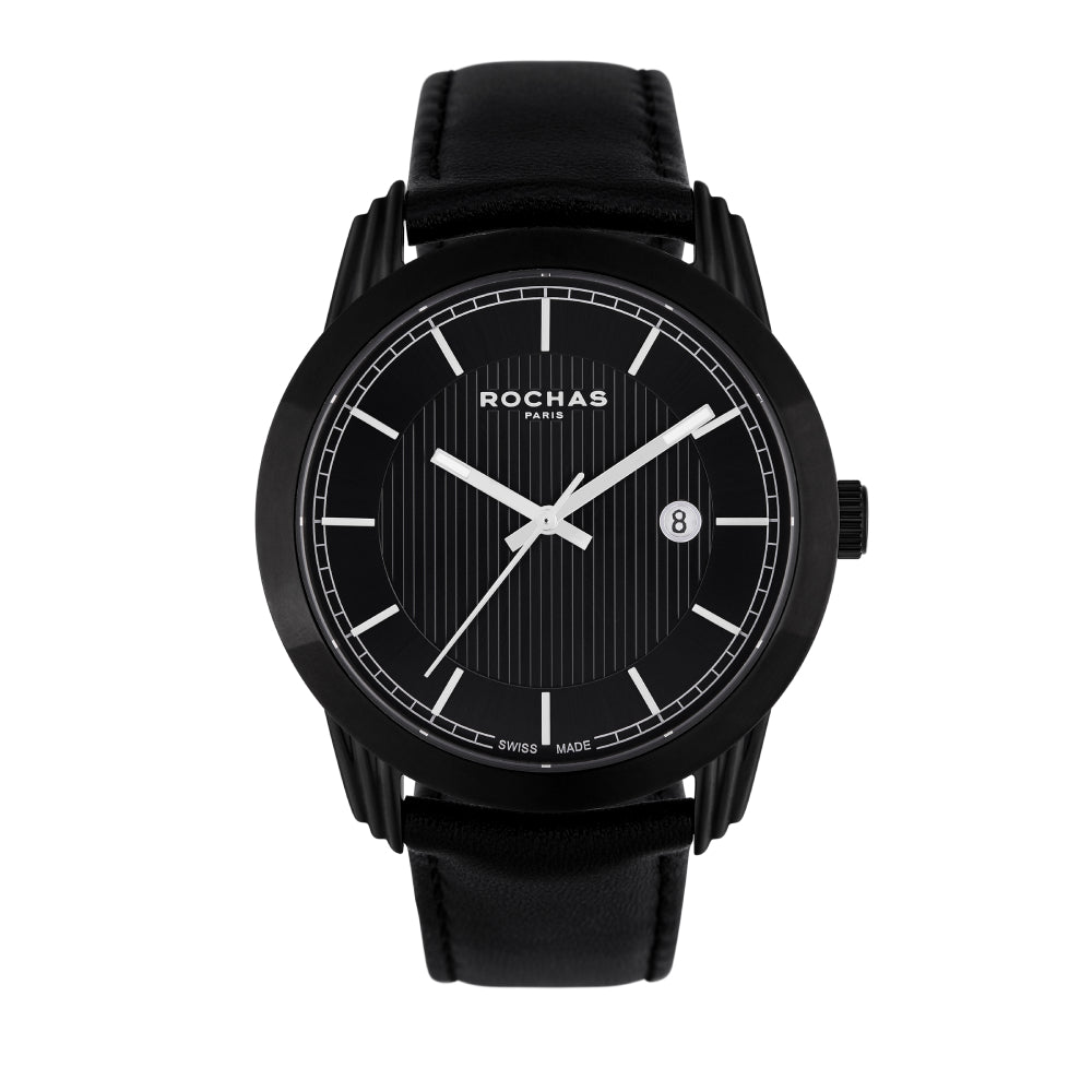 Rochas Men's Quartz Watch with Black Dial - RHC-0005