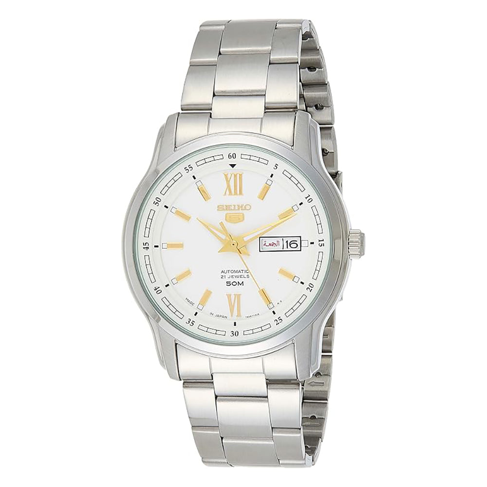 SEIKO Men's Automatic Analog Watch with White Dial SEIKO-0025