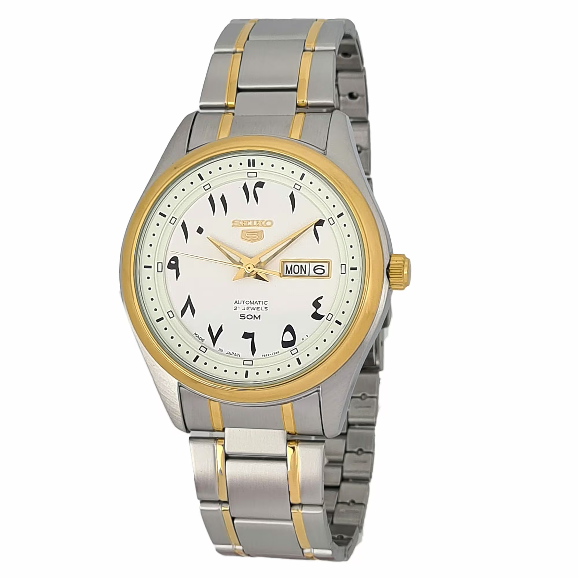 SEIKO Men's Watch with White Arabic Dial SEIKO-0027