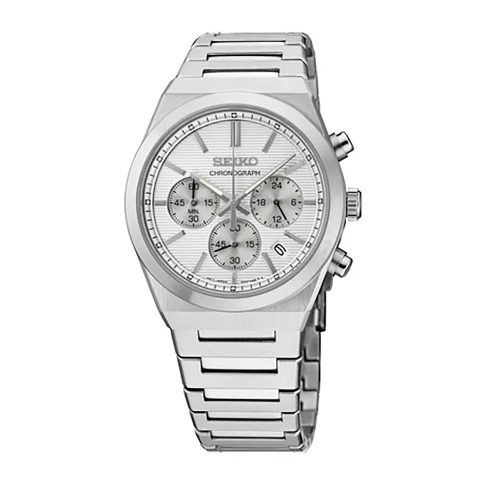 SEIKO Men's Chronograph Quartz Watch White Dial SEIKO-0054