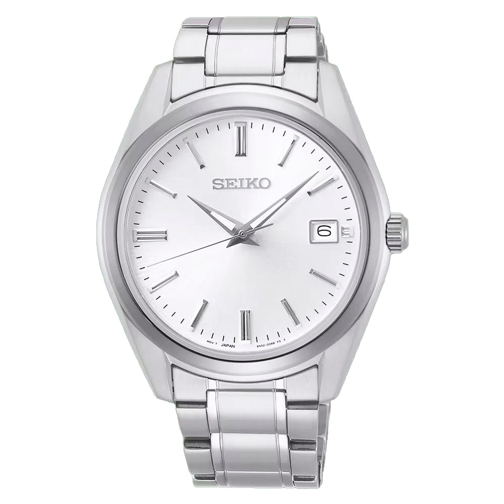 ساعة سيكو للرجال ميناء باللون الابيض SEIKO-0057