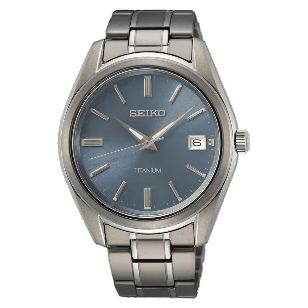 ساعة سيكو كوارتز أنالوج للرجال ميناء باللون الازرق SEIKO-0058