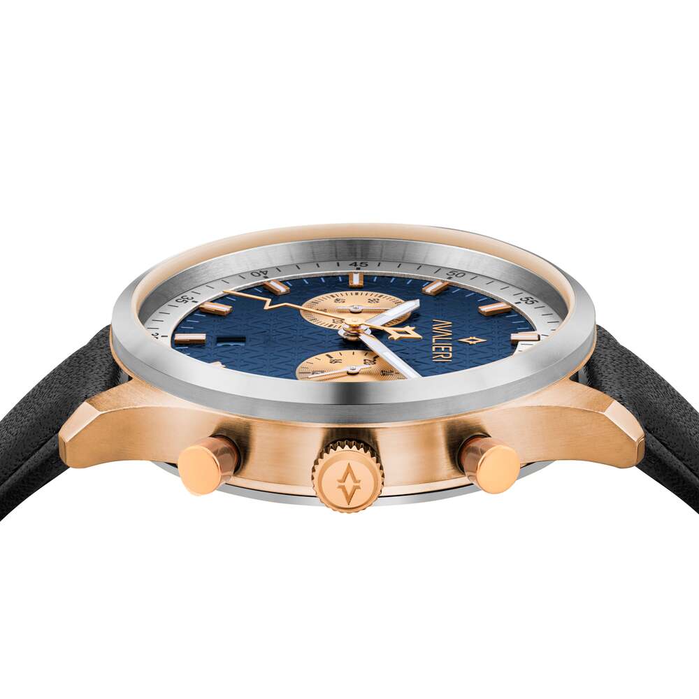 Avalieri Men's Quartz Blue Dial Watch - AV-2366B