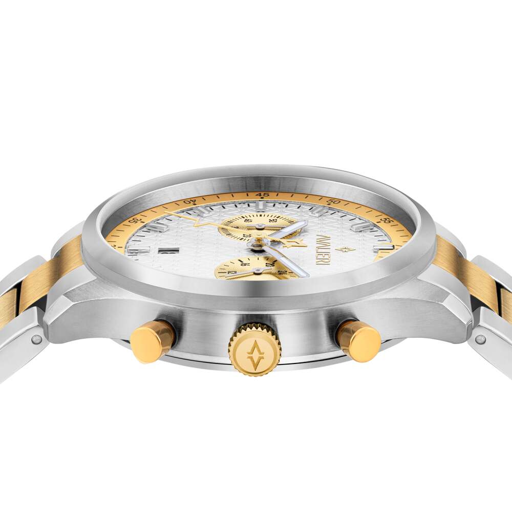 Avalieri Men's Quartz Watch Silver Dial - AV-2372B