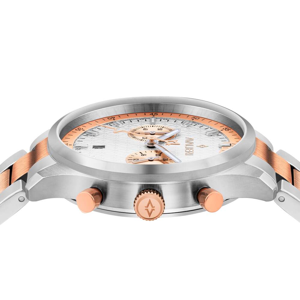 Avalieri Men's Quartz Watch Silver Dial - AV-2373B