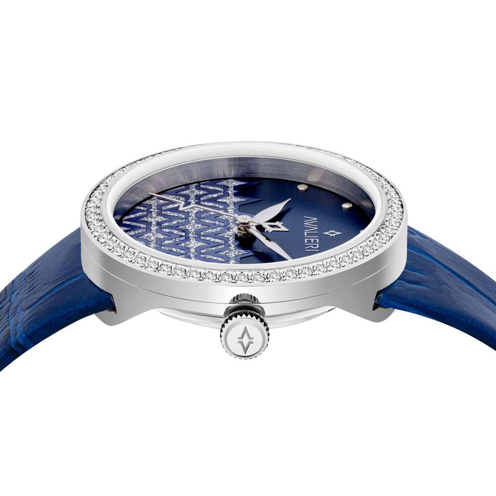 Avalieri Women's Quartz Blue Dial Watch - AV-2397B