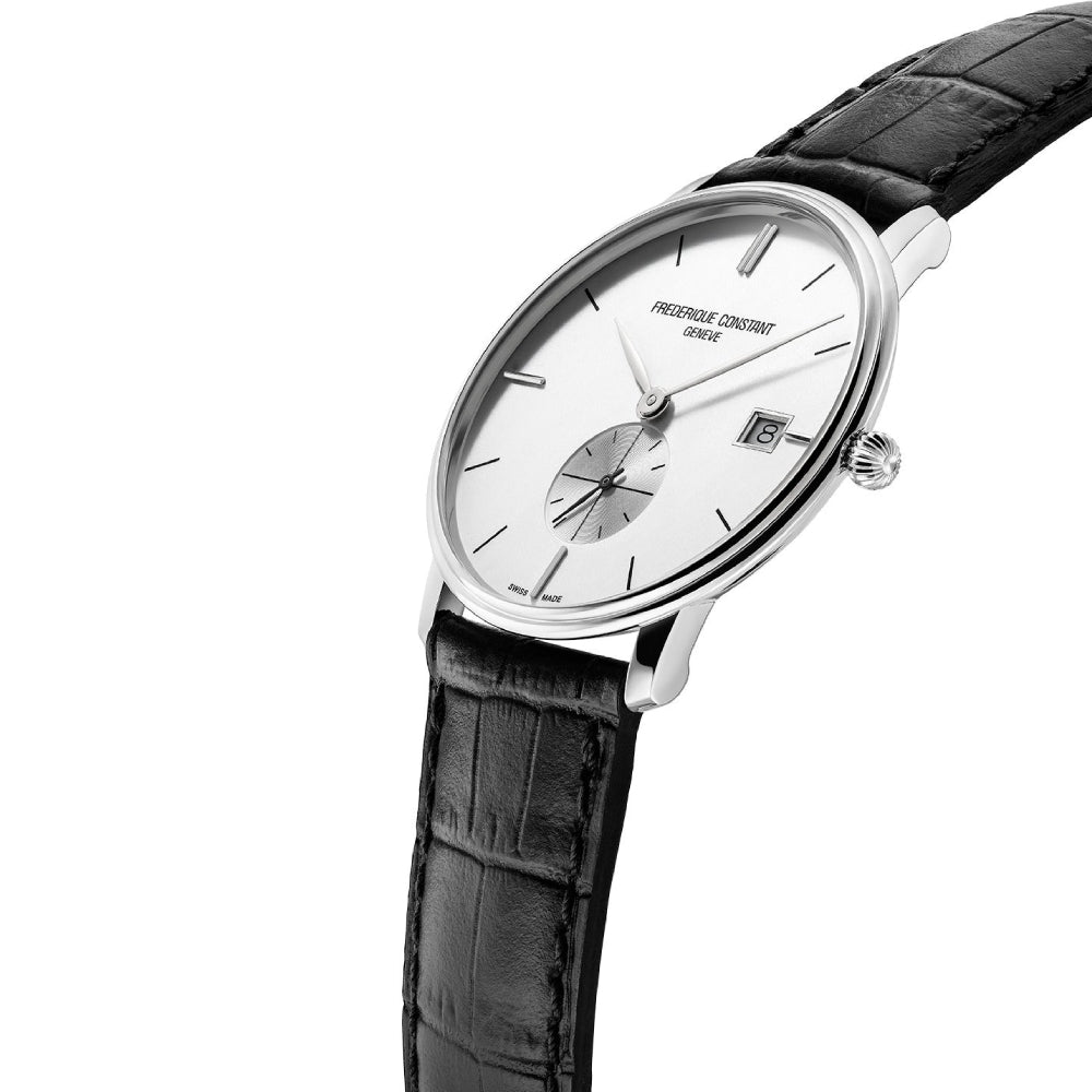 ساعة فريدريك كونستانت الرجالية بحركة كوارتز ولون مينا أبيض - FC-0135