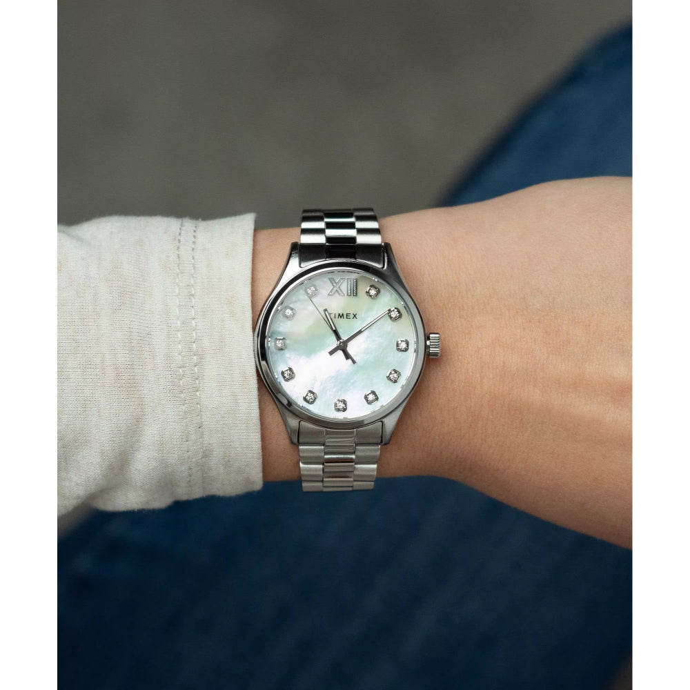 Timex Legacy Women's Quartz Watch with Silver Dial - TMX-0014