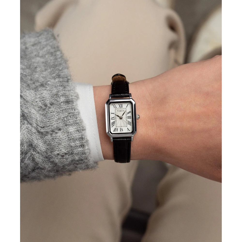 Timex Women's Dress Watch with Quartz Movement and White Dial - TMX-0033