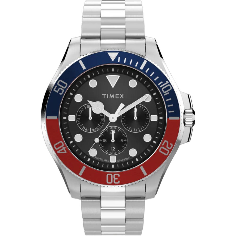 Timex Men's Harborside Coast Multifunction Quartz Movement Black Dial Watch – TMX-0040