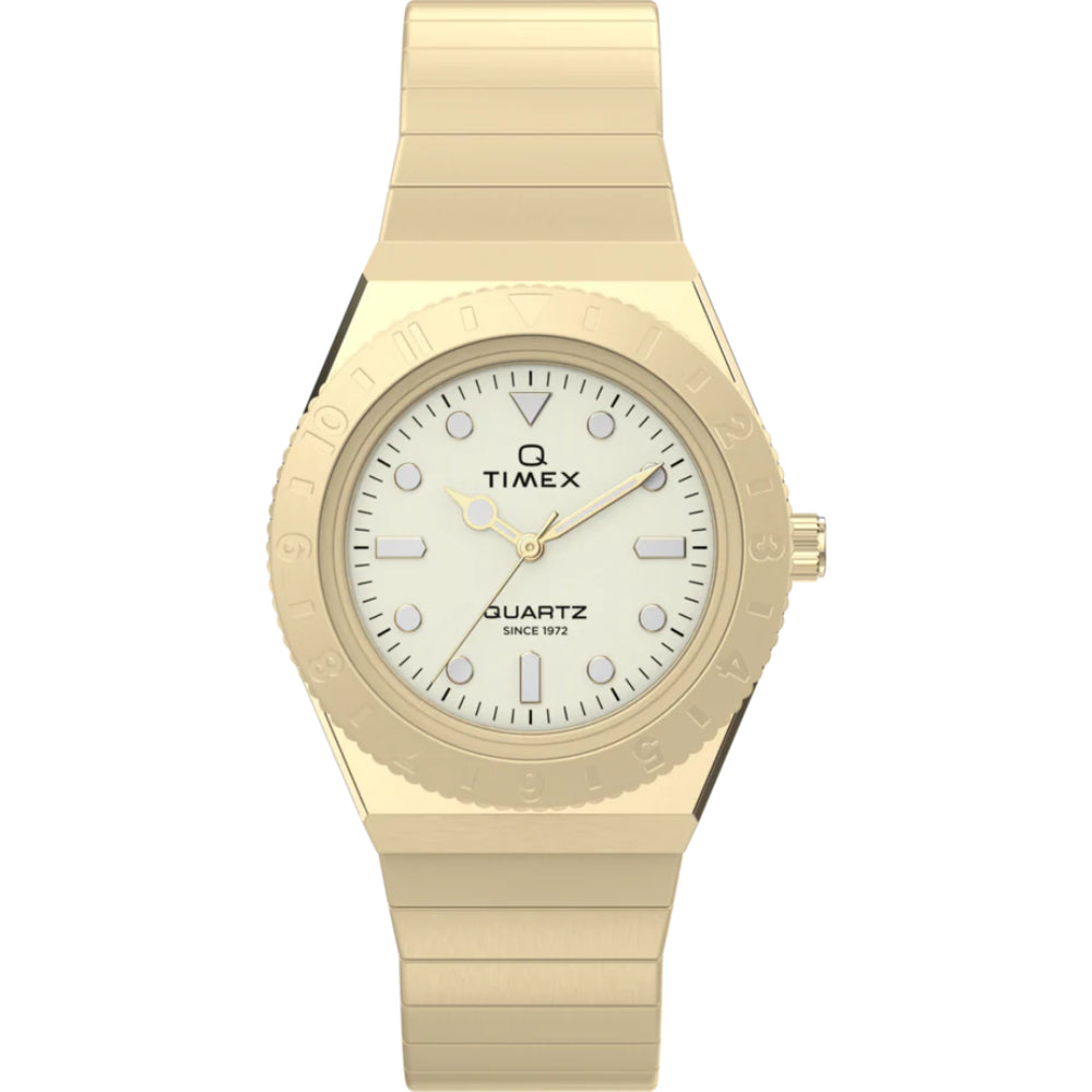 Timex Q NASA Women's Watch with Quartz Movement and Gold Dial – TMX-0048