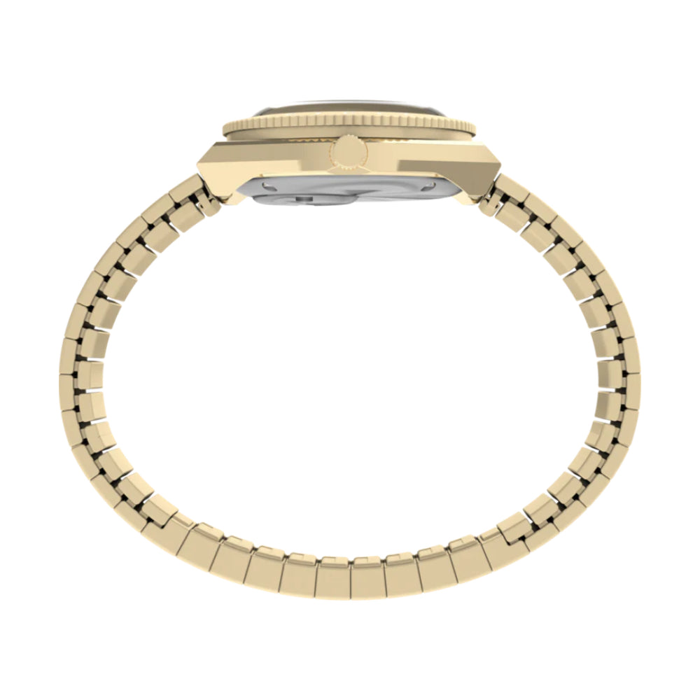 Timex Q NASA Women's Watch with Quartz Movement and Gold Dial – TMX-0048