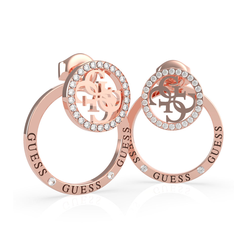 Guess Rose Gold Earrings for Women - GWCER-0019(RG)