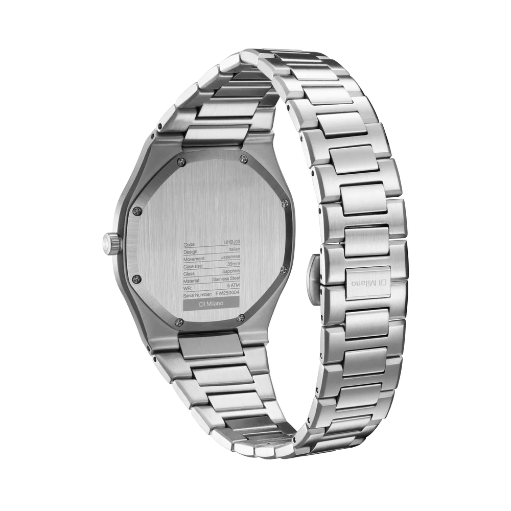 D1 Milano Men's Ultra-Thin Quartz Watch with Green Groovy Dial - ML-0400