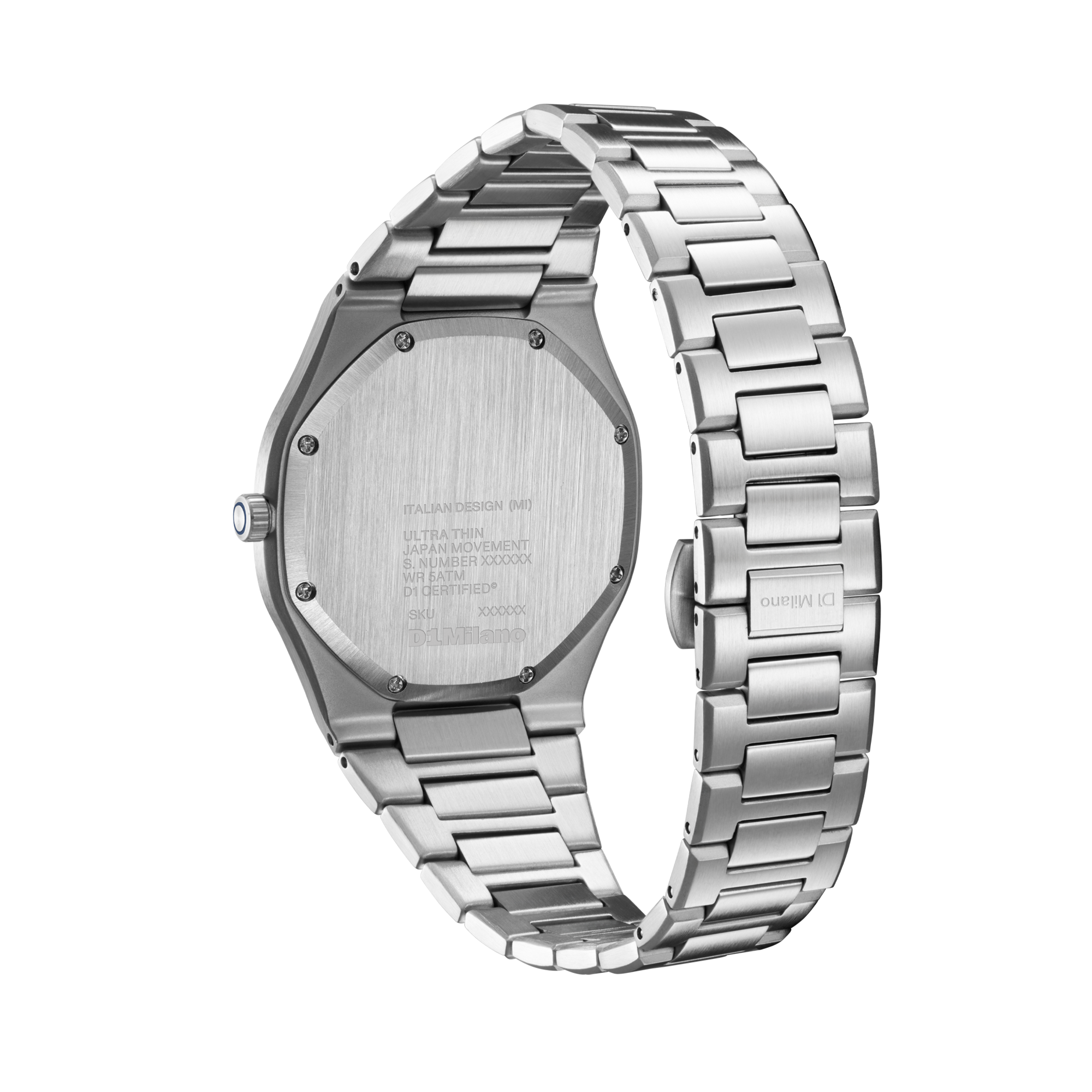 ساعة دي وان ميلانو الرجالية بحركة كوارتز ومينا أزرق من ألياف الكربون ML-0424