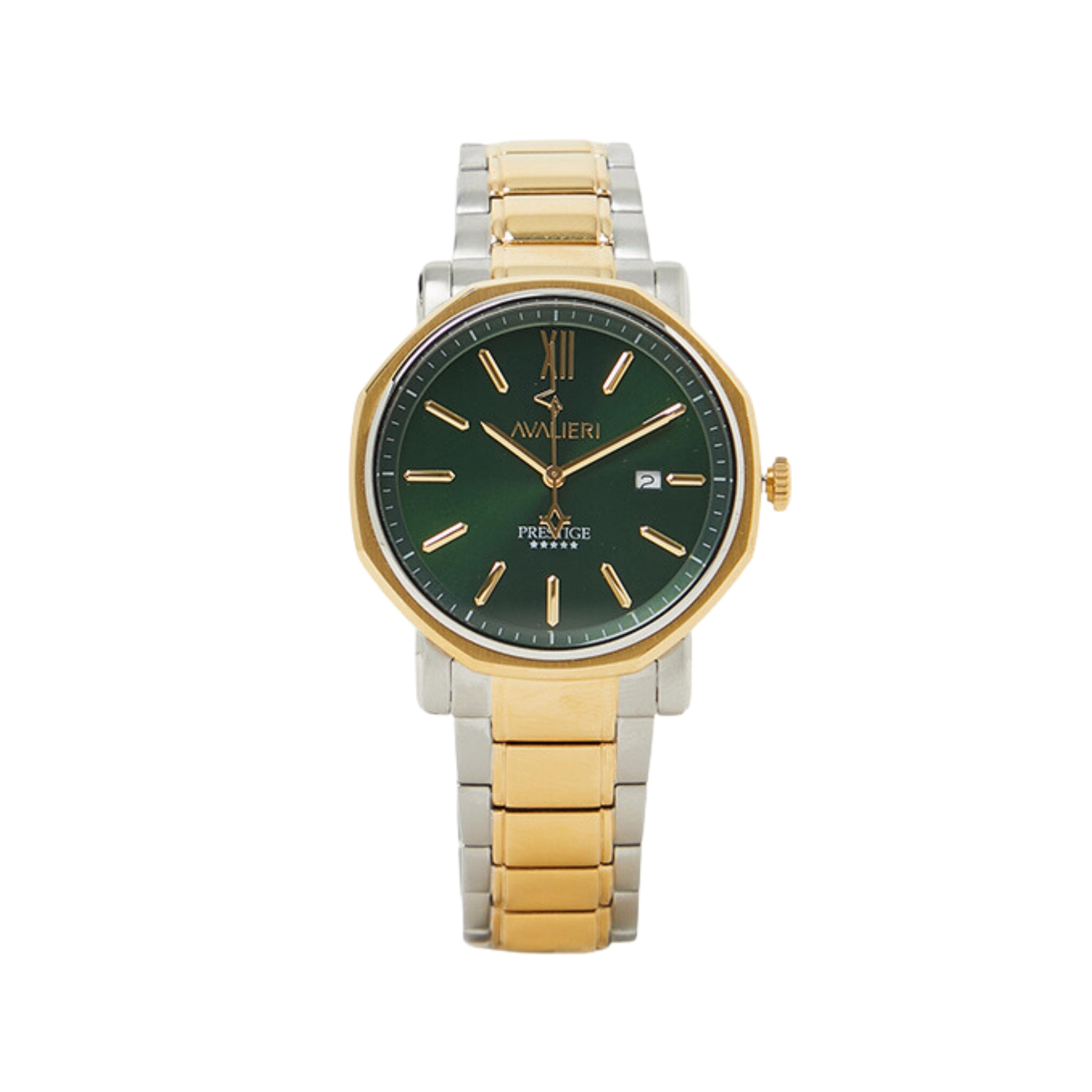 Avalieri Prestige Men's Quartz Green Dial Watch - AP-0145